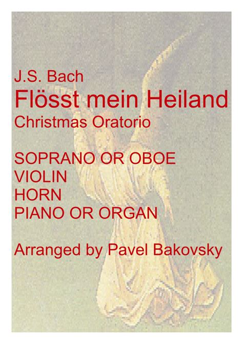 J.S. Bach: Flösst Mein Heiland From The Christmas Oratorio For Soprano Or Oboe, Violin, Horn, And P